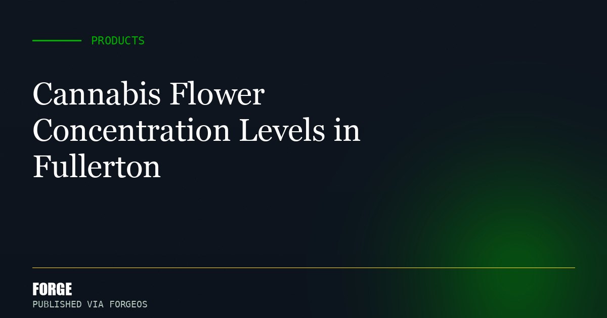 Cannabis Flower Concentration Levels in Fullerton